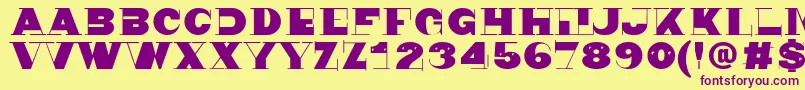 Nonsen72 Font – Purple Fonts on Yellow Background
