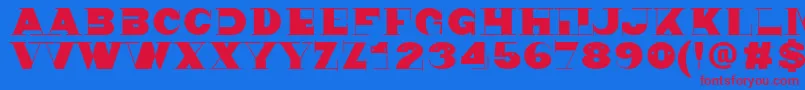 Nonsen72 Font – Red Fonts on Blue Background