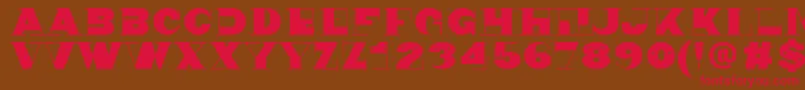 Nonsen72 Font – Red Fonts on Brown Background
