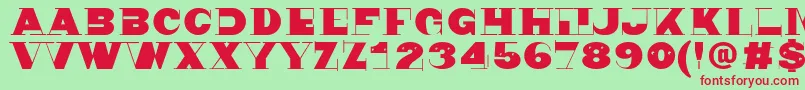 Nonsen72 Font – Red Fonts on Green Background