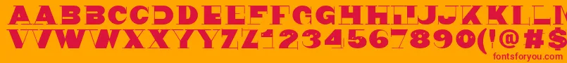 fuente Nonsen72 – Fuentes Rojas Sobre Fondo Naranja