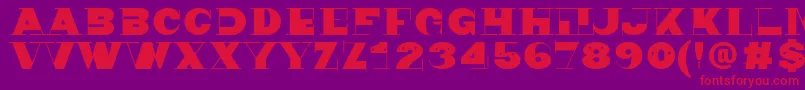 Nonsen72 Font – Red Fonts on Purple Background