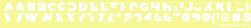 Nonsen72 Font – White Fonts on Yellow Background