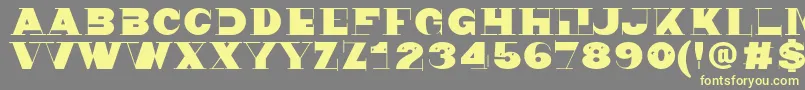 Nonsen72 Font – Yellow Fonts on Gray Background