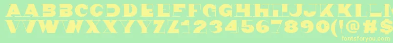 More about Nonsen72 Font Nonsen72 Font – Yellow Fonts on Green Background