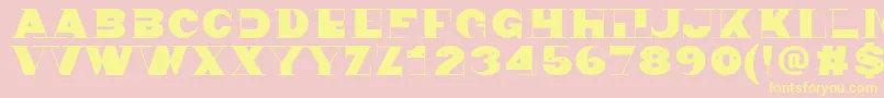 Nonsen72 Font – Yellow Fonts on Pink Background