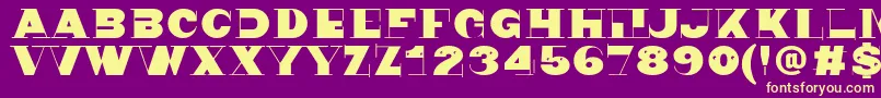 Nonsen72 Font – Yellow Fonts on Purple Background