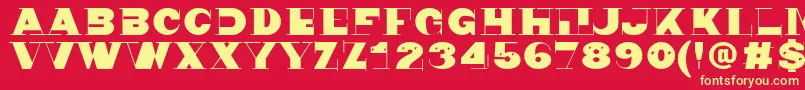 Nonsen72 Font – Yellow Fonts on Red Background