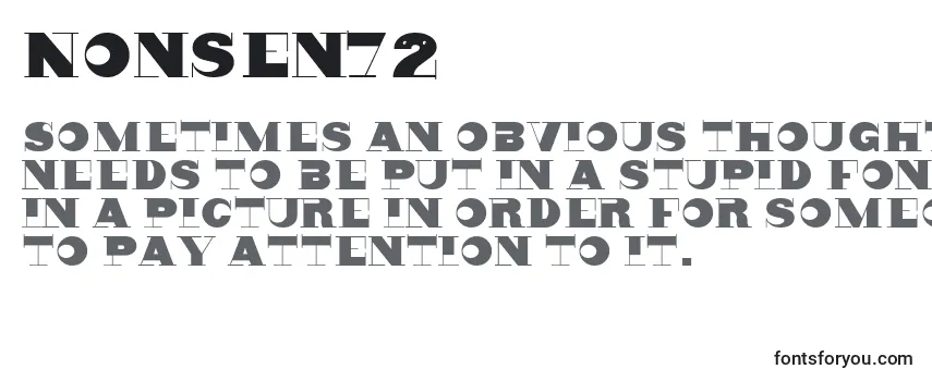 Обзор шрифта Nonsen72