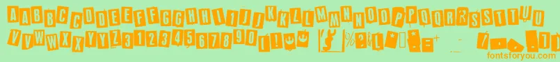 Devastation Font – Orange Fonts on Green Background