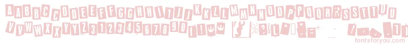 Devastation Font – Pink Fonts on White Background