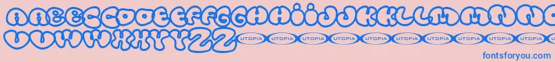 Tolo ffy Font – Blue Fonts on Pink Background