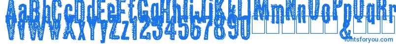 Okas-Schriftart – Blaue Schriften
