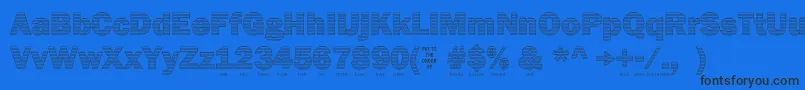 Secure26a Font – Black Fonts on Blue Background