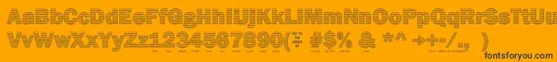 Secure26a Font – Black Fonts on Orange Background