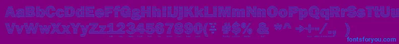 Secure26a Font – Blue Fonts on Purple Background