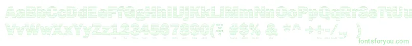 Secure26a Font – Green Fonts on White Background