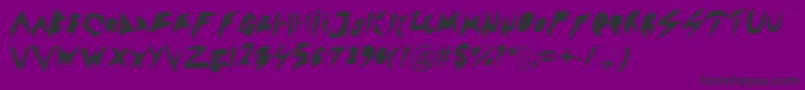 Шрифт Sennsunngeta – чёрные шрифты на фиолетовом фоне