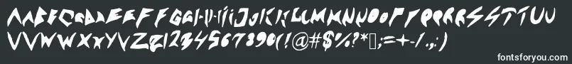 Шрифт Sennsunngeta – белые шрифты на чёрном фоне