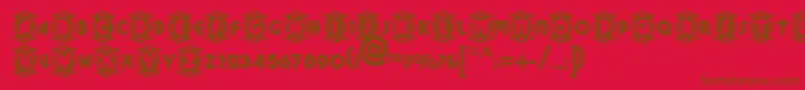 Cameoappearancenf Font – Brown Fonts on Red Background