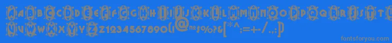Cameoappearancenf Font – Gray Fonts on Blue Background