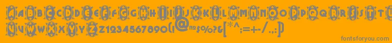 Cameoappearancenf Font – Gray Fonts on Orange Background