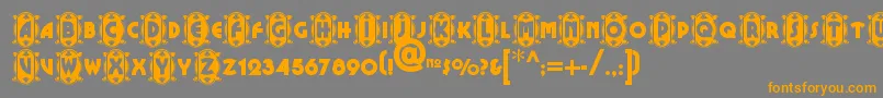 Cameoappearancenf Font – Orange Fonts on Gray Background