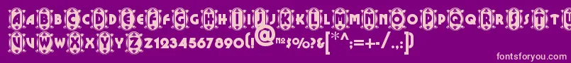 Cameoappearancenf Font – Pink Fonts on Purple Background