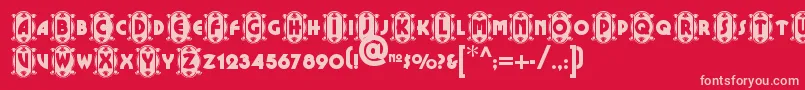 Cameoappearancenf Font – Pink Fonts on Red Background