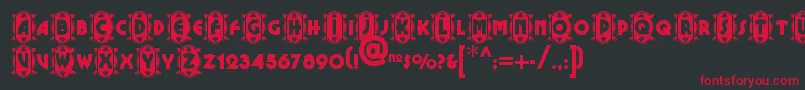 Cameoappearancenf Font – Red Fonts on Black Background