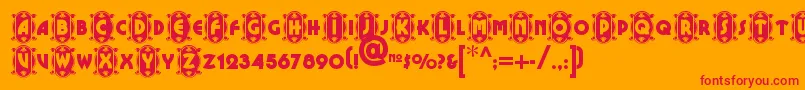 Cameoappearancenf Font – Red Fonts on Orange Background