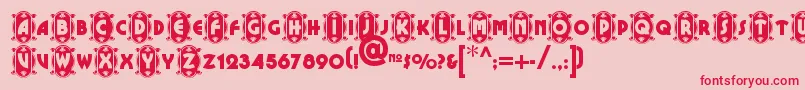 Cameoappearancenf Font – Red Fonts on Pink Background