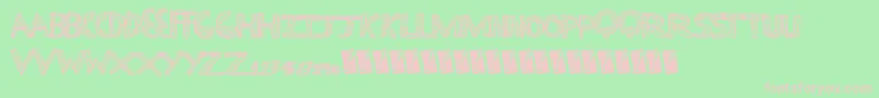 Techhaus Font – Pink Fonts on Green Background