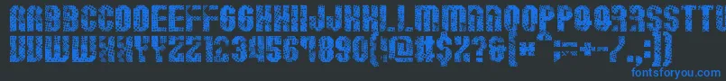 Resistance Font – Blue Fonts on Black Background