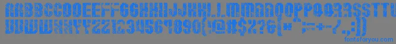 Resistance Font – Blue Fonts on Gray Background