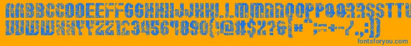 Resistance Font – Blue Fonts on Orange Background