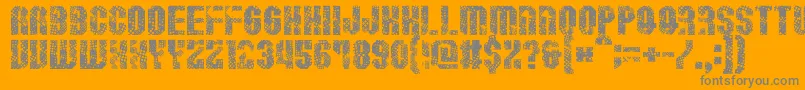 Resistance Font – Gray Fonts on Orange Background