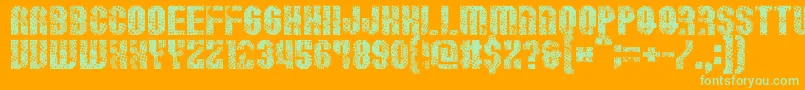 Resistance Font – Green Fonts on Orange Background