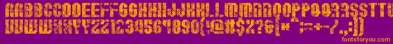 Resistance Font – Orange Fonts on Purple Background