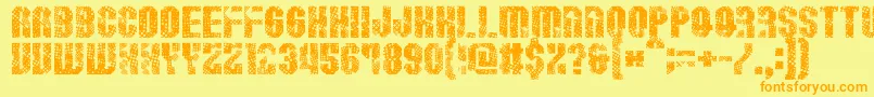 Resistance Font – Orange Fonts on Yellow Background