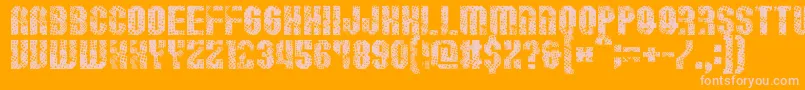 Resistance Font – Pink Fonts on Orange Background