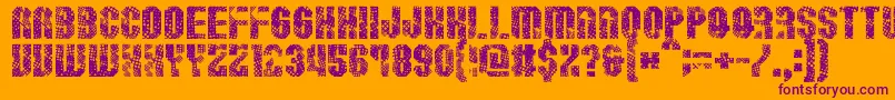 Resistance Font – Purple Fonts on Orange Background