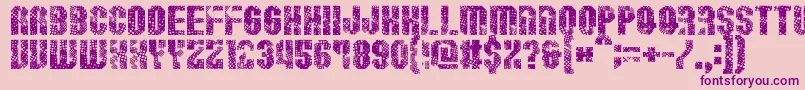 Resistance Font – Purple Fonts on Pink Background