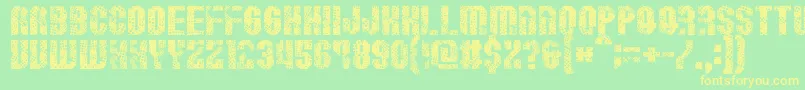 Resistance Font – Yellow Fonts on Green Background