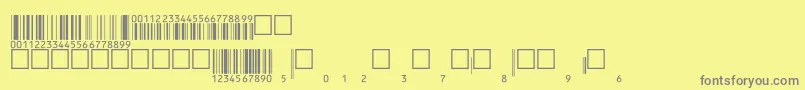 フォントV200011 – 黄色の背景に灰色の文字