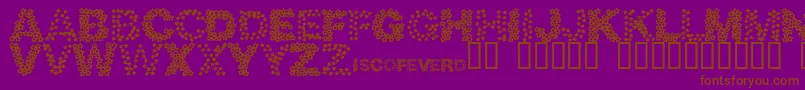 Discotec Font – Brown Fonts on Purple Background