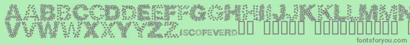 Discotec Font – Gray Fonts on Green Background