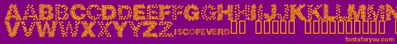 Discotec Font – Orange Fonts on Purple Background