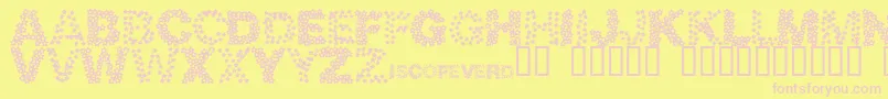 Discotec Font – Pink Fonts on Yellow Background