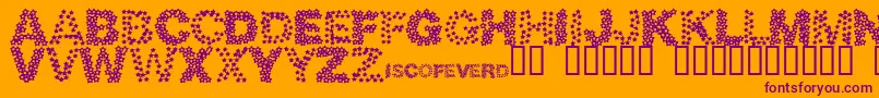 Discotec Font – Purple Fonts on Orange Background